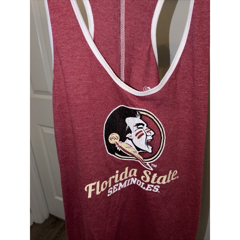 COLOSSEUM Florida State Seminoles FSU Racerback Tank Top Womens XL Vtg Style - Picture 2 of 8